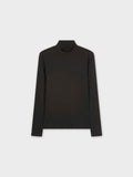 HEATHERED TURTLENECK-BLACK