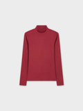 HEATHERED TURTLENECK-BURGUNDY