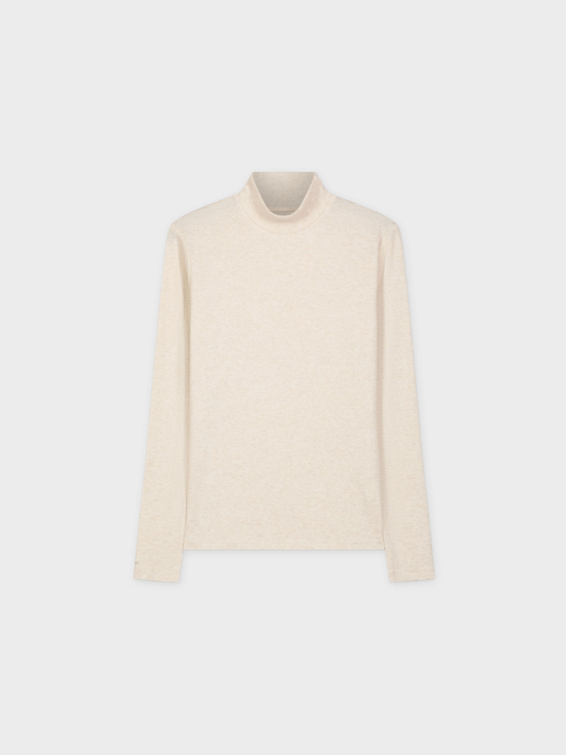 HEATHERED TURTLENECK-CREAM