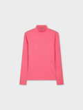 HEATHERED TURTLENECK-HOT PINK