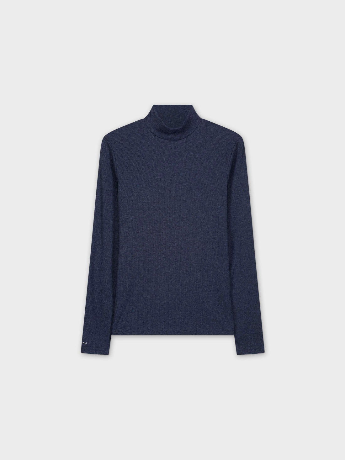 HEATHERED TURTLENECK-NAVY