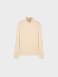 RIBBED JERSEY TURTLENECK-CREAM