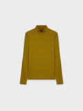 RIBBED JERSEY TURTLENECK-GOLD