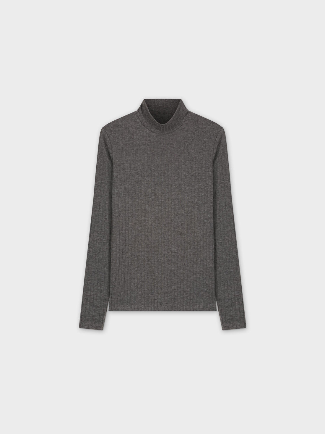 RIBBED JERSEY TURTLENECK-GREY