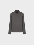 RIBBED JERSEY TURTLENECK-GREY
