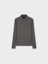 RIBBED JERSEY TURTLENECK-GREY