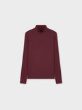 RIBBED JERSEY TURTLENECK-PURPLE