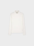 RIBBED JERSEY TURTLENECK-WHITE