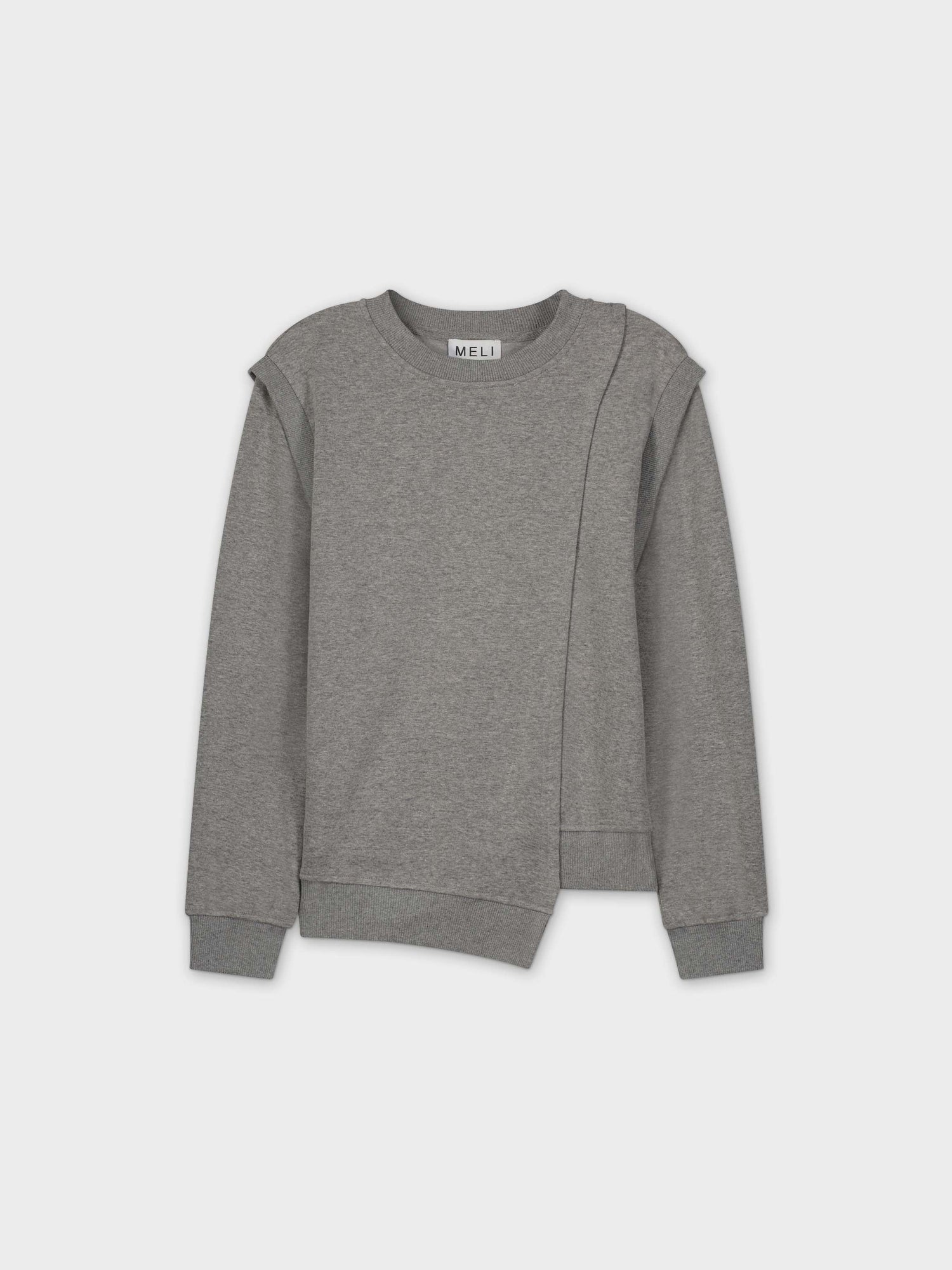 SIDE SEAM SWEATSHIRT-HEATHERED GREY