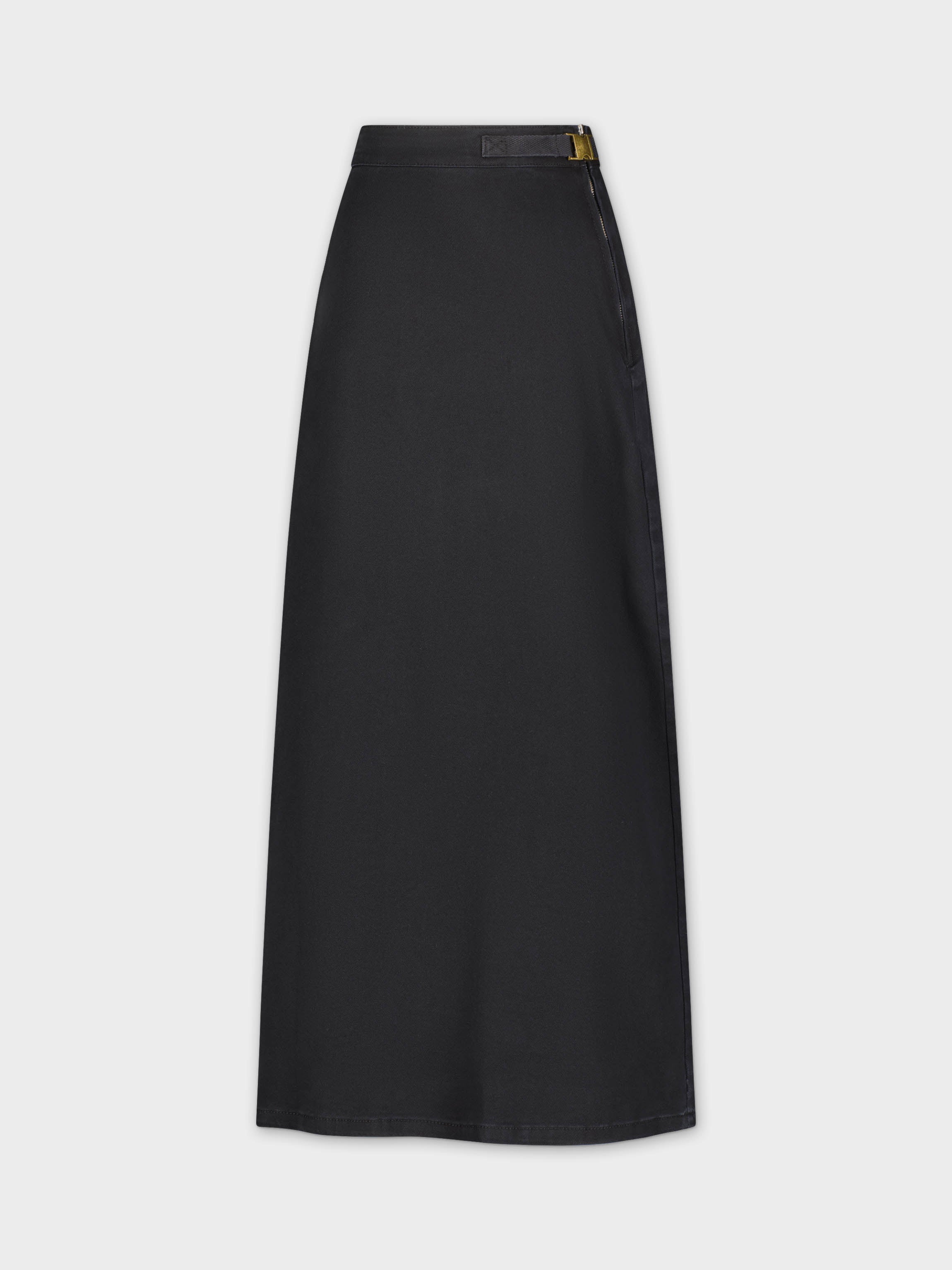 ALINE DENIM SKIRT-BLACK