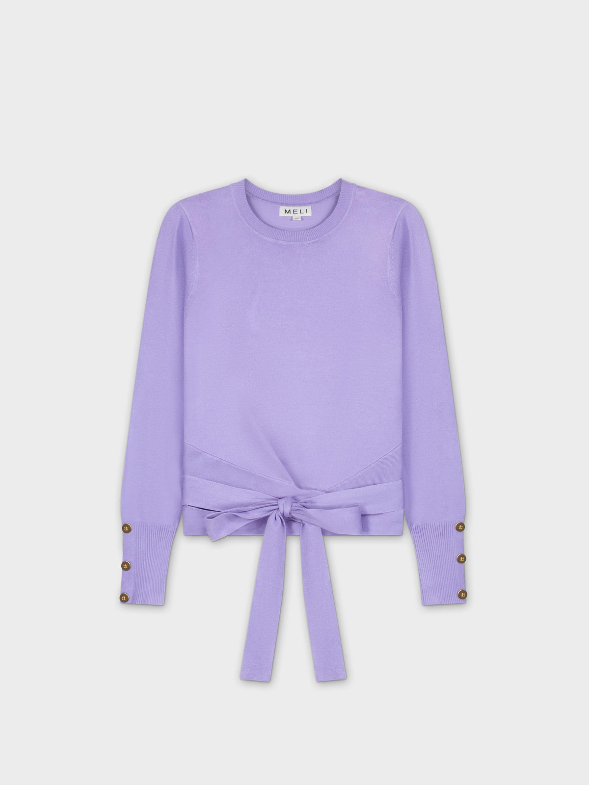 Wrap Tie Sweater-Lavender