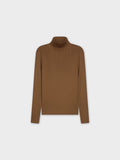 Knit Ribbed Turtleneck-Taupe