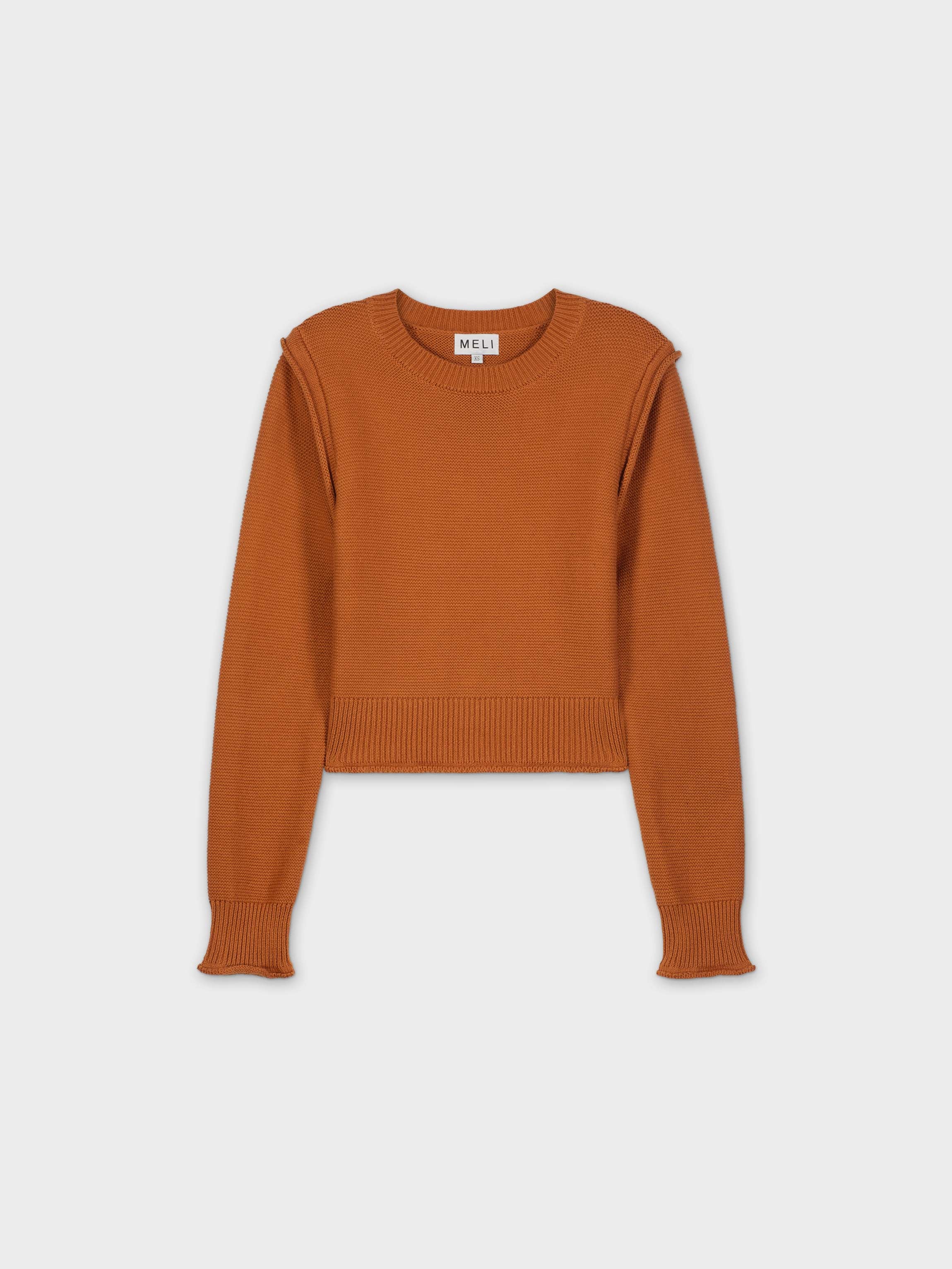 Raw Seam Sweater-Bronze