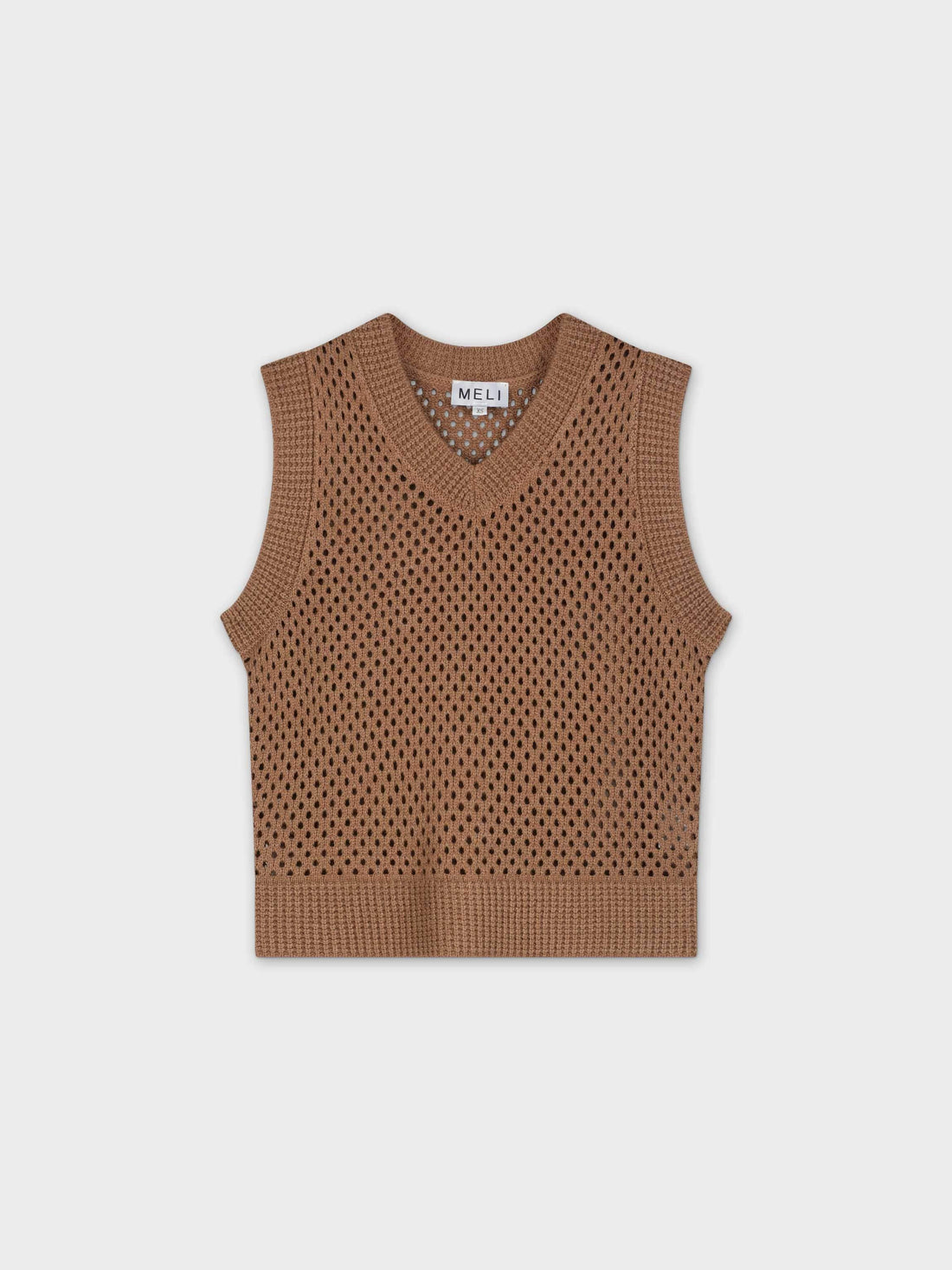 Crochet Vest-Brown