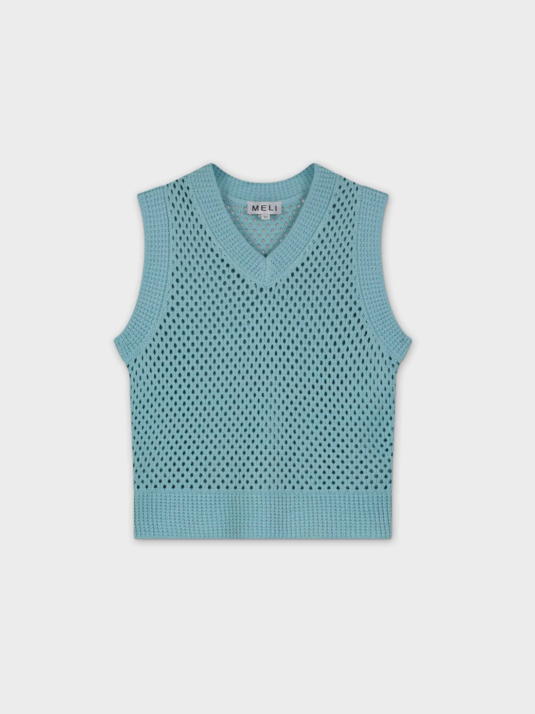 Crochet Vest-Ocean Blue