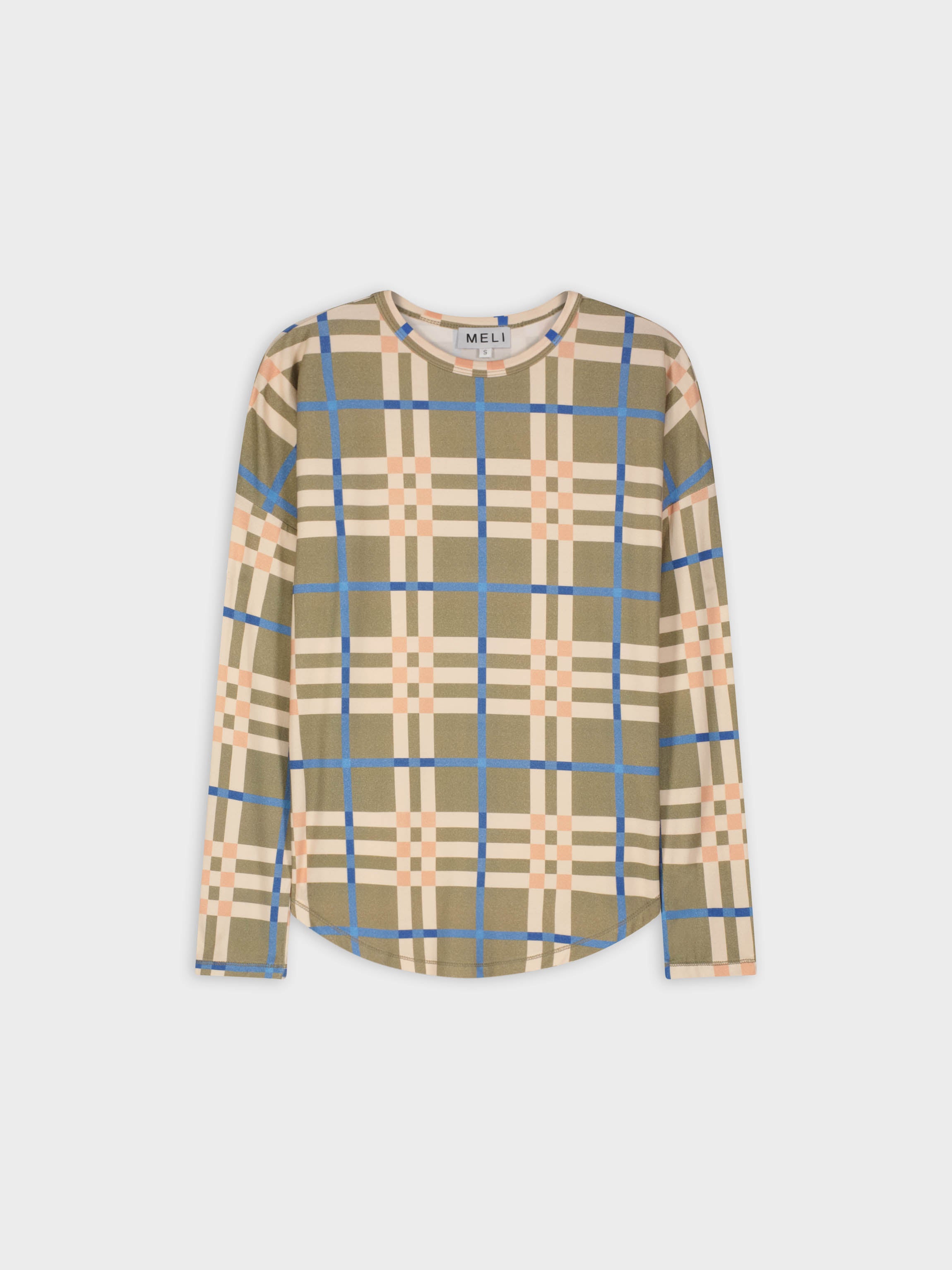 PRINTED SWING TEE-PLAID