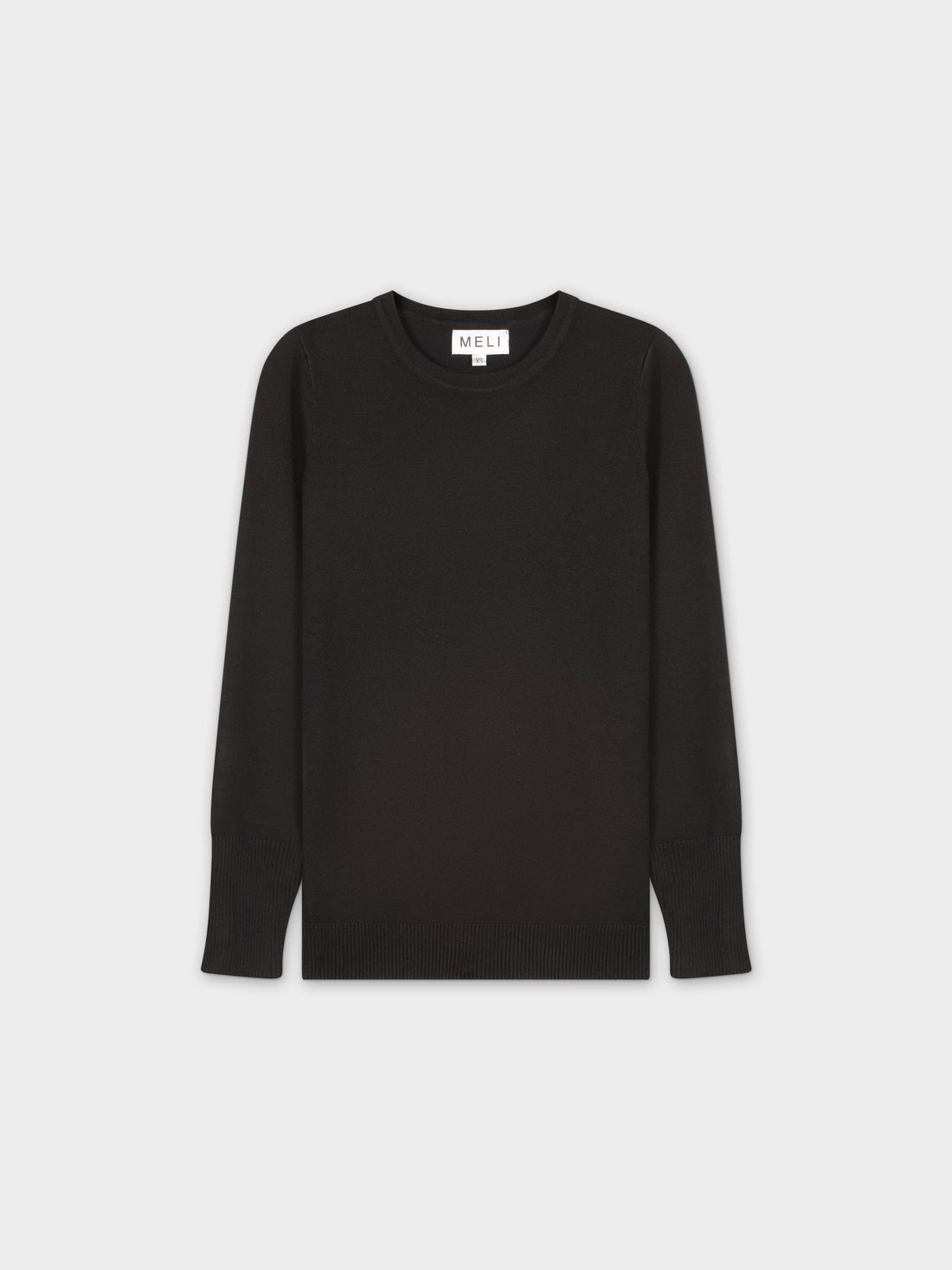 BASIC CREW SWEATER (LS) - BLACK