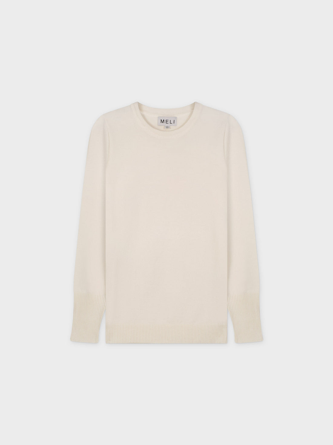 BASIC CREW SWEATER (LS) - CREAM