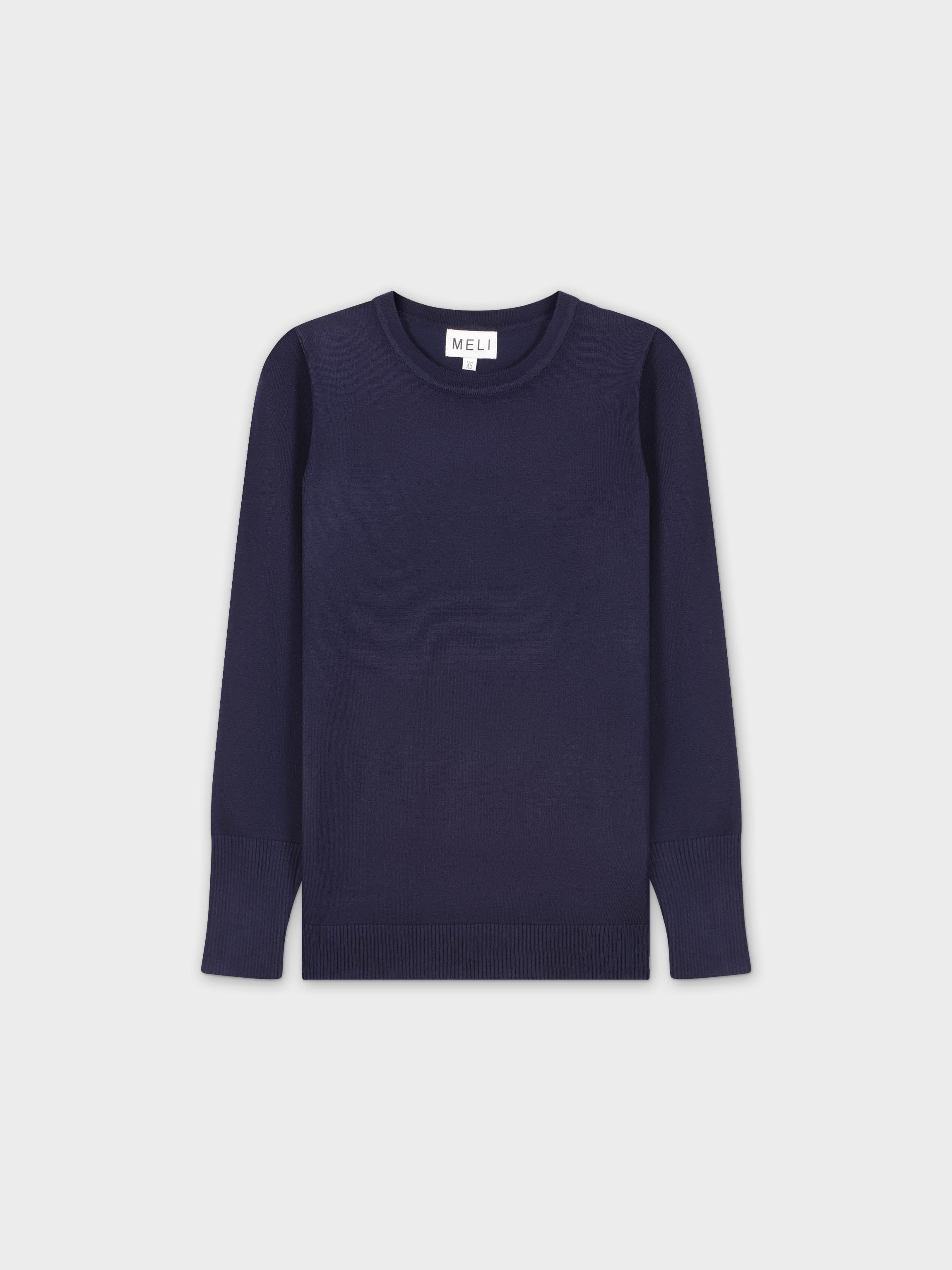 BASIC CREW SWEATER (LS) - NAVY