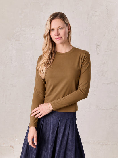 CLASSIC TEE LONG SLEEVE-MOCHA BROWN