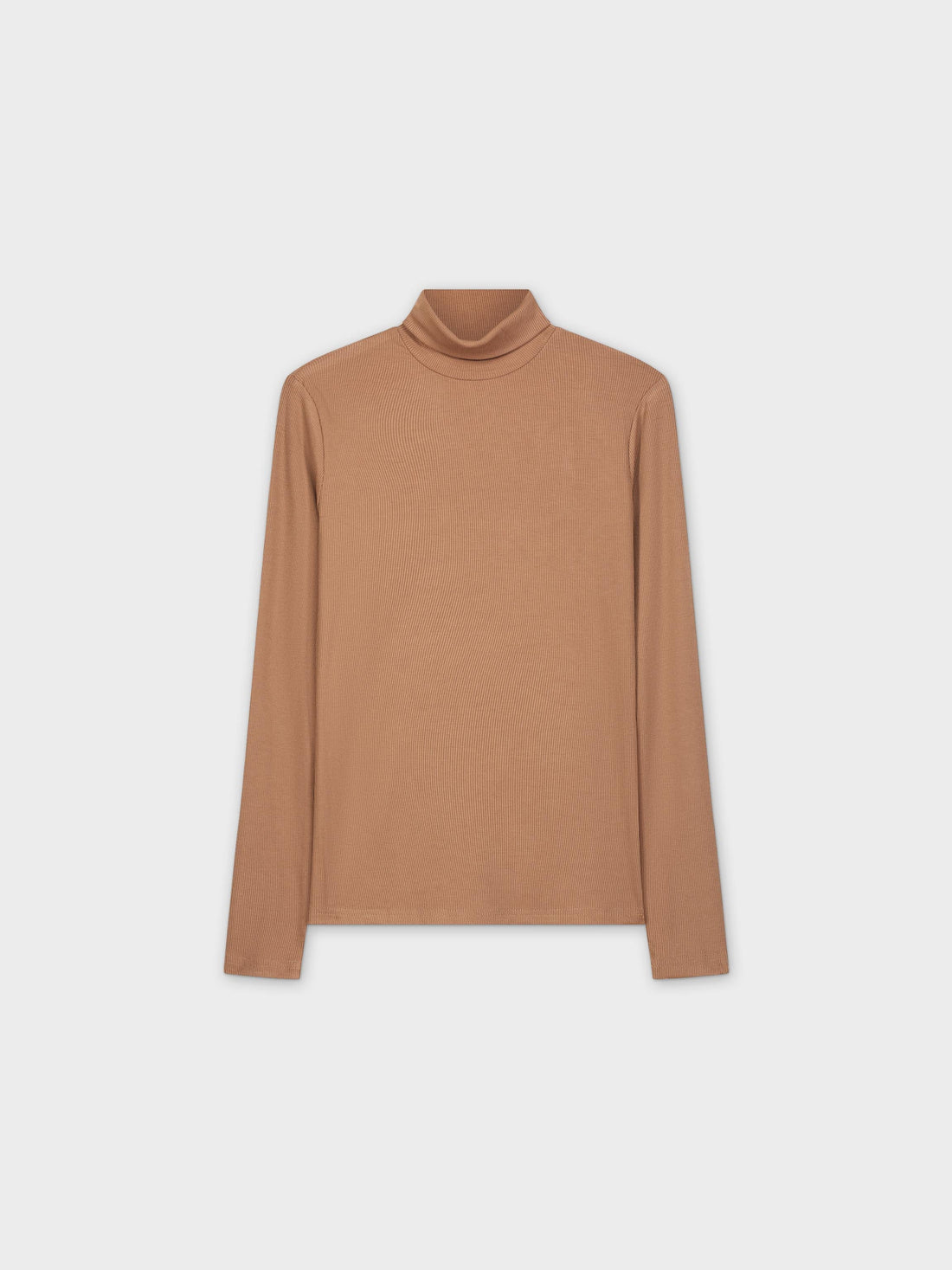 RIBBED TURTLENECK-MOCHA