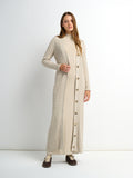 Mock Neck Sleeveless Dress - Tan
