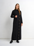 Mock Neck Sleeveless Dress - Black