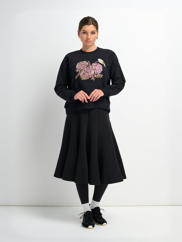 Short Flare Skirt 26"-Black