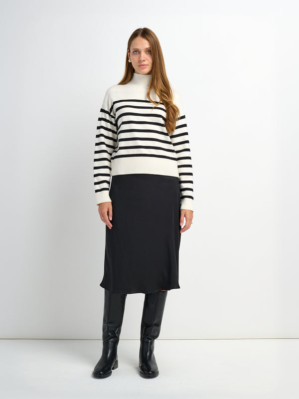 Nautical Stripe Sweater - White/Black