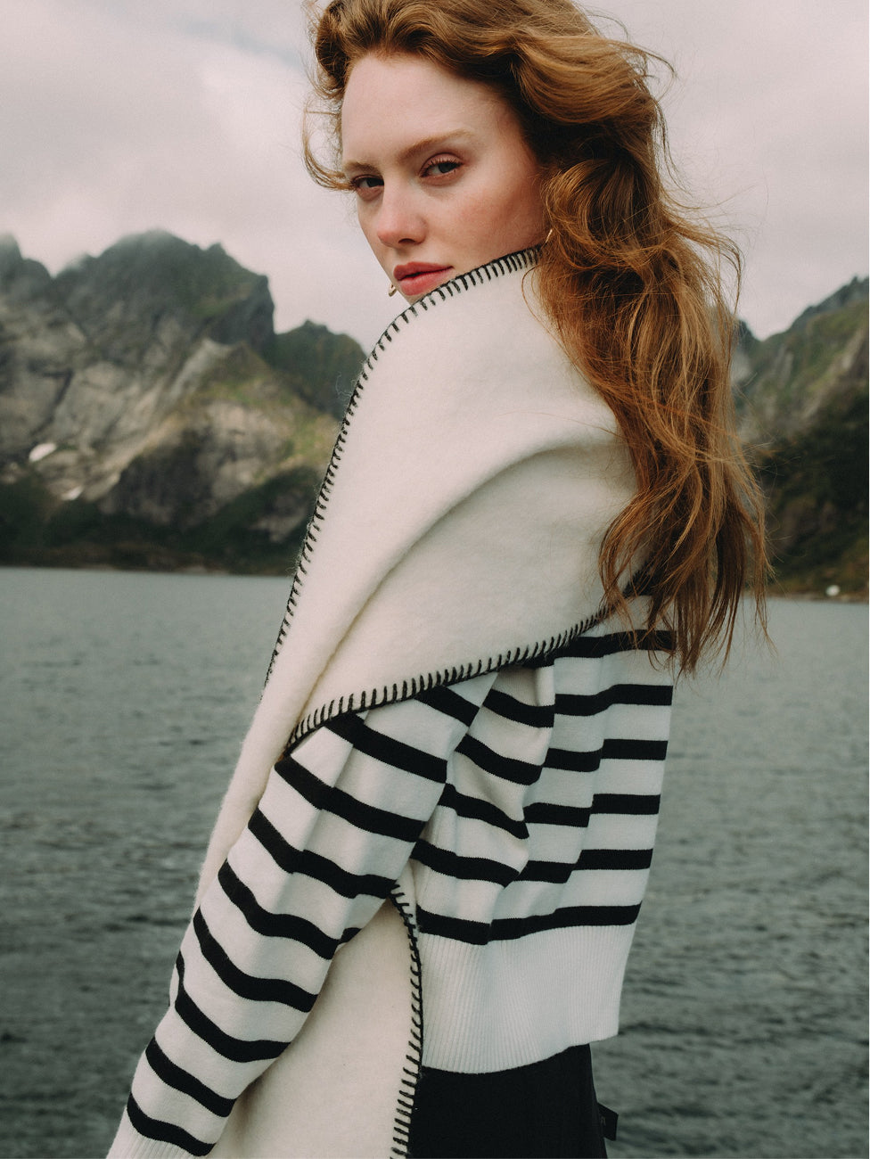 Nautical Stripe Sweater - White/Black