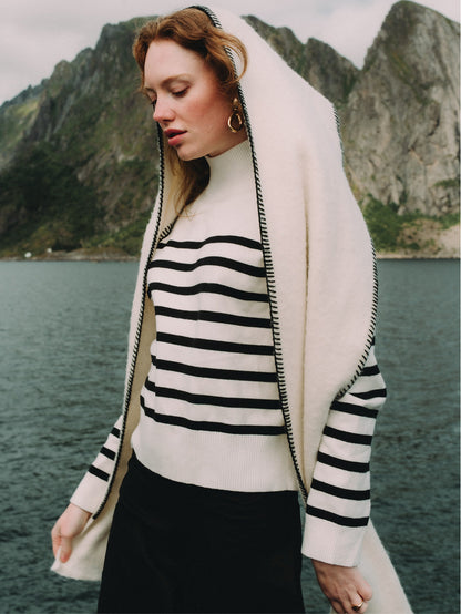 Nautical Stripe Sweater - White/Black