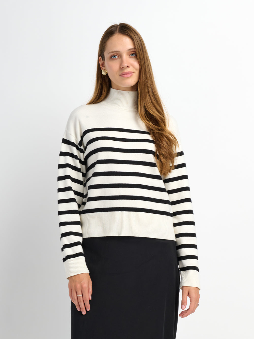 Nautical Stripe Sweater - White/Black