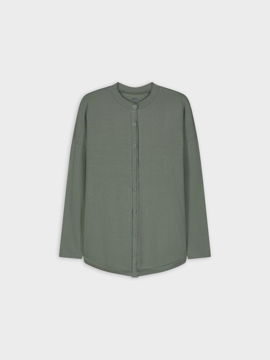 CAMISETA BUTTON DOWN-GRIS/VERDE