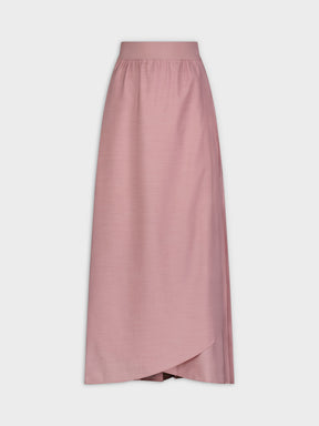 FLAT FRONT PLEATED SKIRT 35"-PINK
