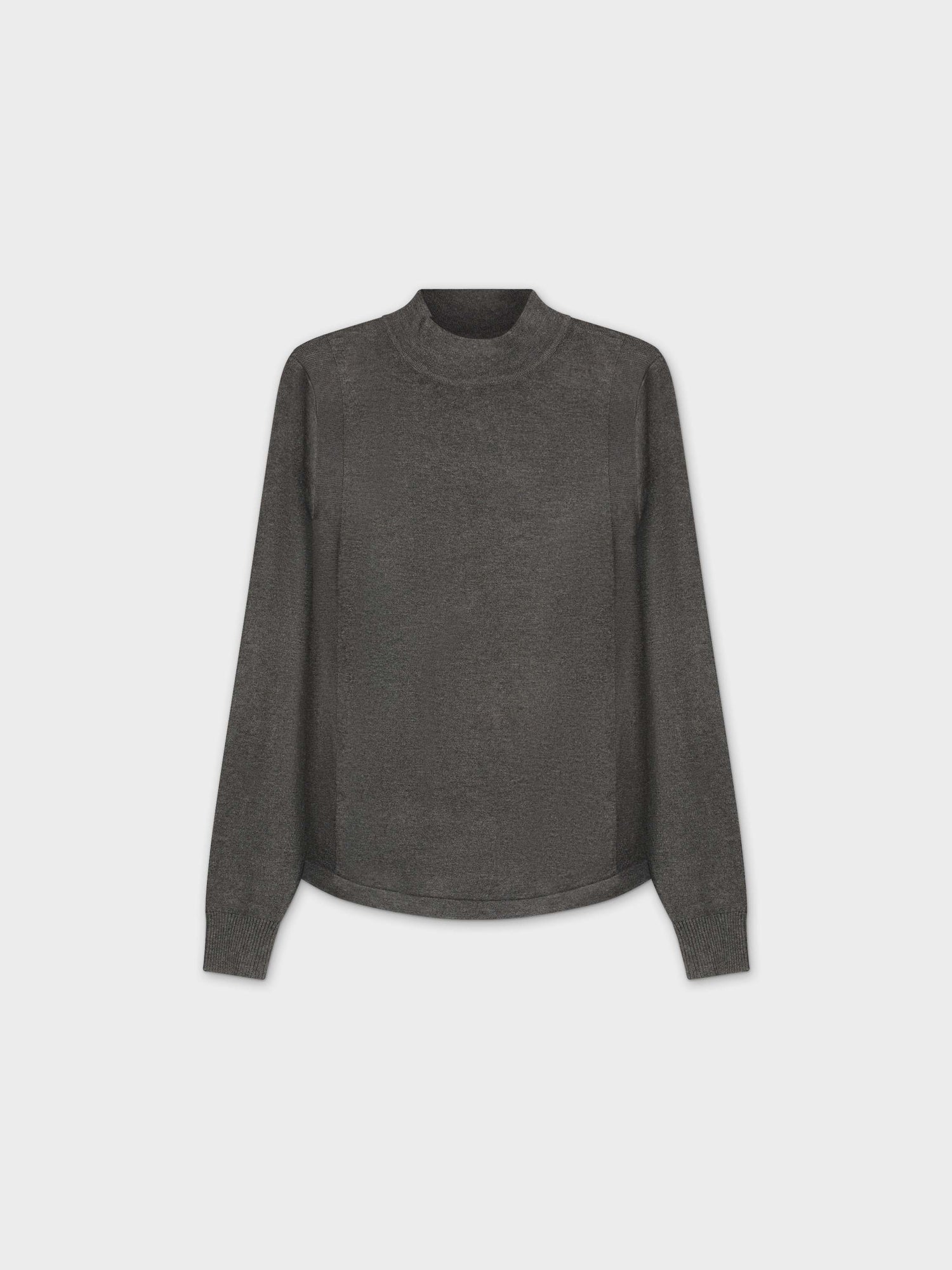 BASIC MOCK NECK TURTLENECK-GREY