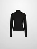 MODAL TURTLENECK LONG SLEEVE-BLACK