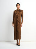 Center Ruffle Dress - Bronze