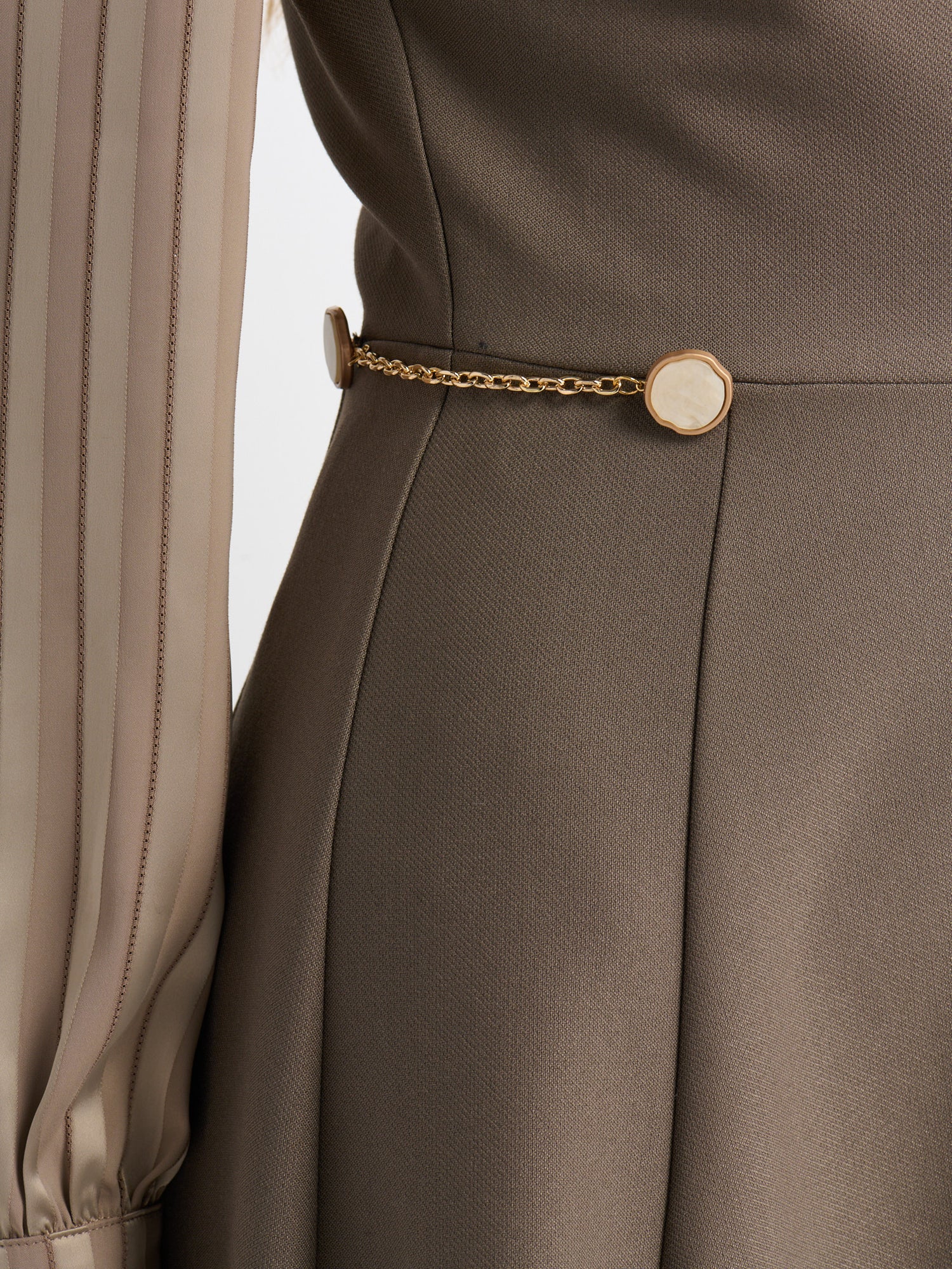 Side Chain Detail Jumper - Taupe