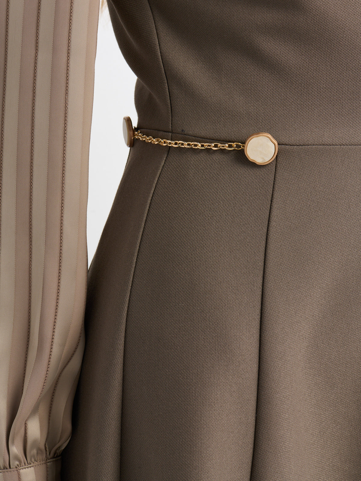 Side Chain Detail Jumper - Taupe