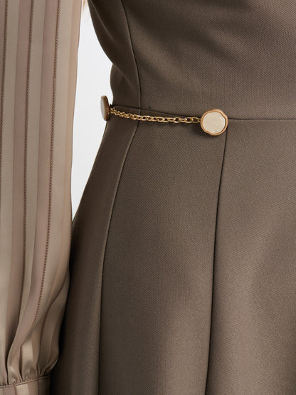 Side Chain Detail Jumper - Taupe