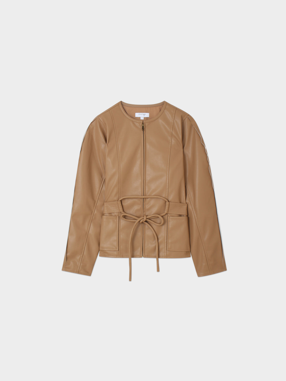 Leather Brunch Jacket-Latte