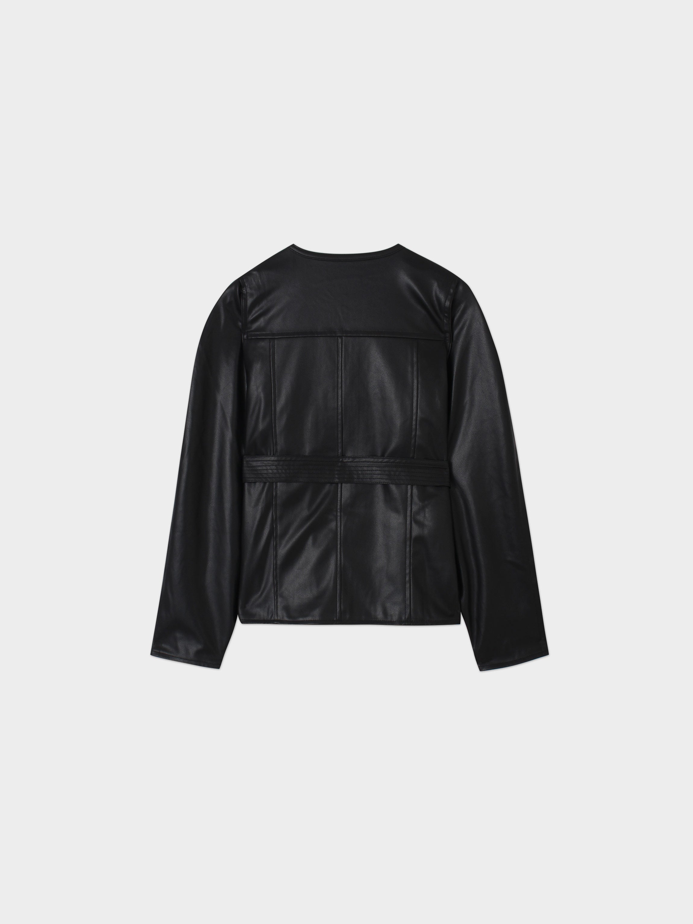 Leather Brunch Jacket-Black