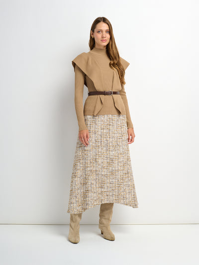 Aline High Low Skirt - Brown