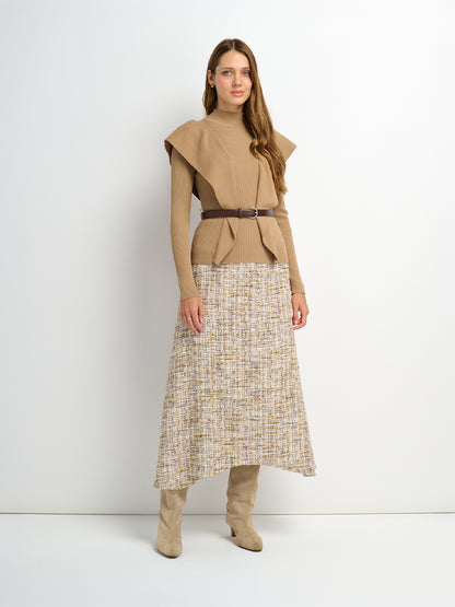 Aline High Low Skirt - Brown