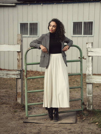 Marni Pleated Skirt-Ivory