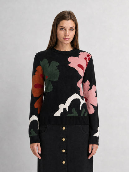 Motif Sweater - Scattered Floral