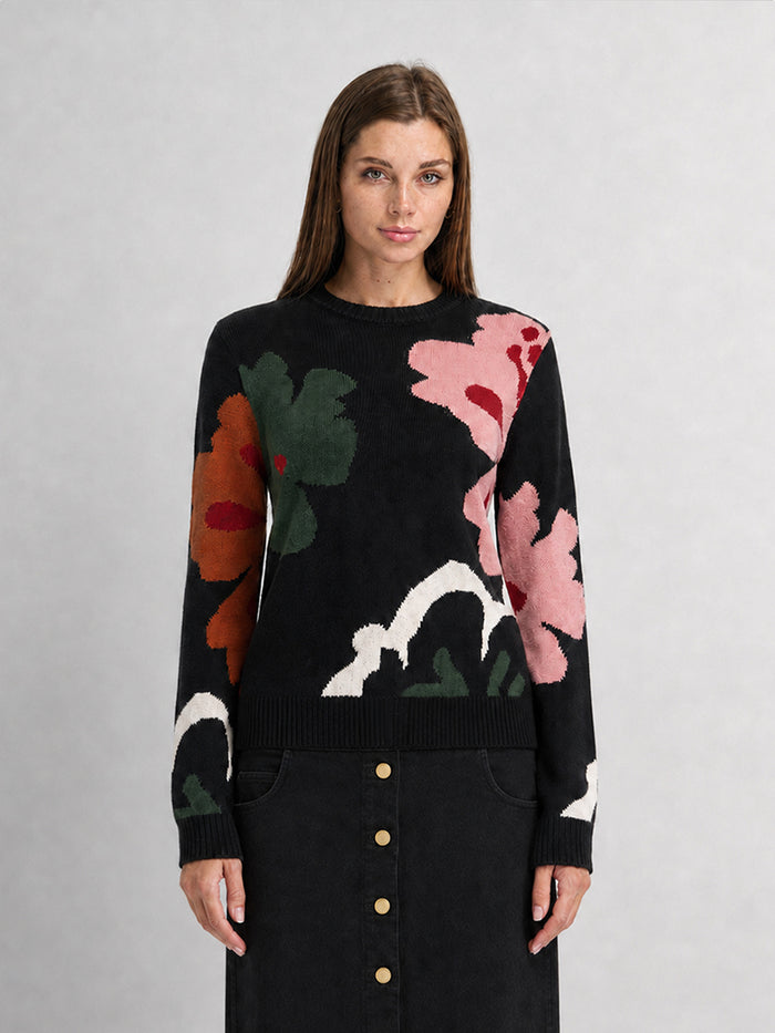 Motif Sweater - Scattered Floral