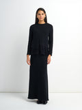 Maxi Knit Skirt - Solid Black