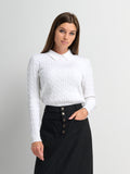 Collared Cable Sweater - Cream