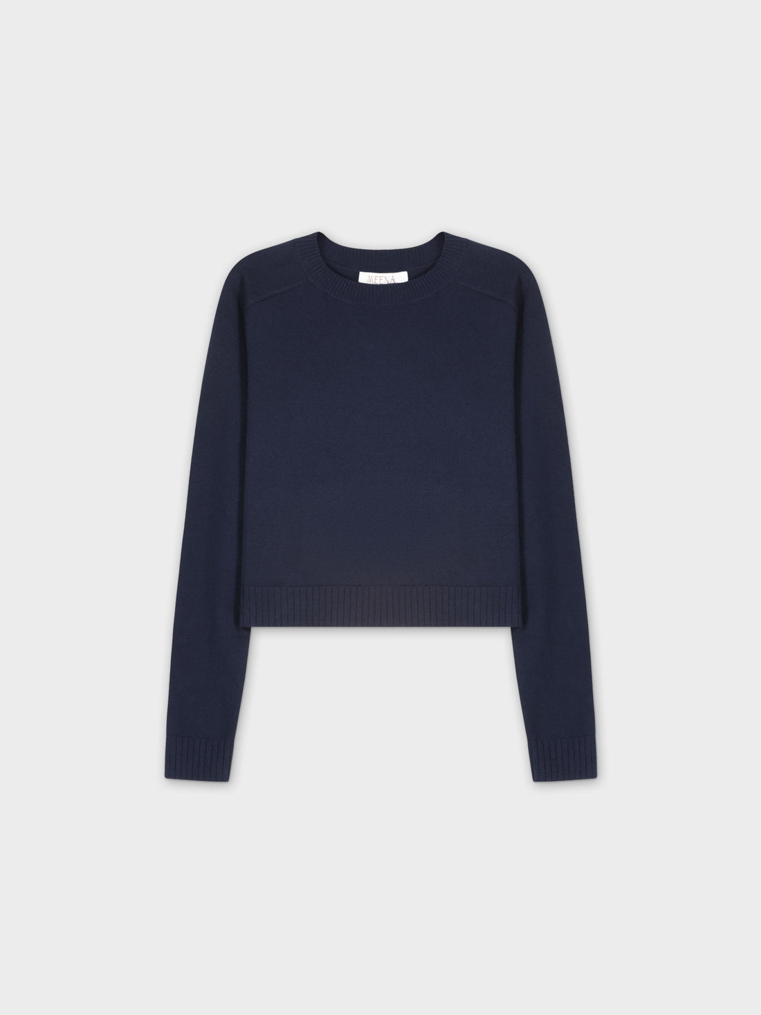 RIBBED BAND SWEATER-NAVY